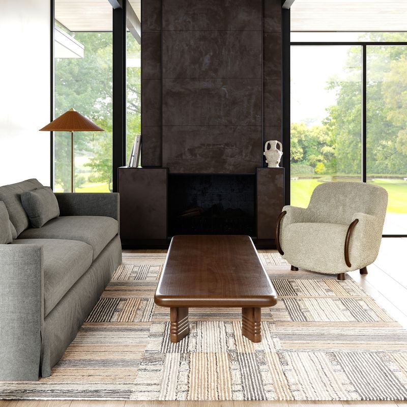 Arvin Olano x RugsUSA - Deco Striped Tile Wool Area Rug, 3 of 12