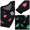 WhizMax Men's V-Neck Christmas Jacquard Pullover Sweater - 4 of 4