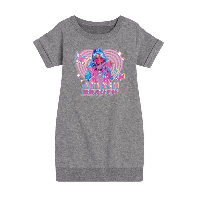 - LOL Surprise! - Splash Beauty w/ Butterflies & Hearts Graphic Short Sleeve Fleece Dress