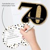 Big Dot of Happiness Adult 70th Birthday - Gold - Shaped Fill-In Invitations - Birthday Party Invitation Cards with Envelopes - Set of 12 - 2 of 4
