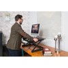 38in Large Height Adjustable Standing Desk Converter - Black (R DADRB-40) - Rocelco - 2 of 4