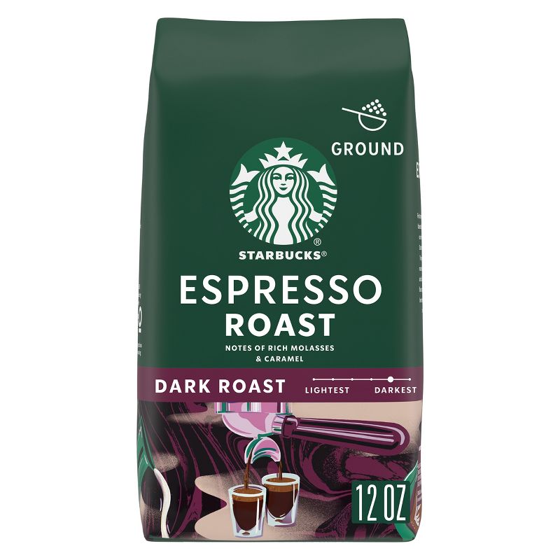 Starbucks Dark Roast Ground Coffee &#8212; Espresso Roast &#8212; 100% Arabica &#8212; 1 bag (12 oz.), 1 of 8