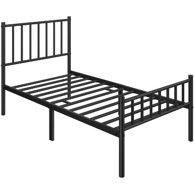 Yaheetech Metal Twin Xl Size Platform Bed Frame With Spindle Headboard ...