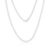 Links of Italy Sterling Silver, 3mm Marina Chain - Rhodium Plated - Available Sizes: 20  , 22  , 24  Inches - 2 of 3