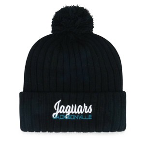 NFL Jacksonville Jaguars Women's Flourish Knit Beanie: Sports Team Logo Hat - 1 of 2