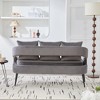 VASIP 53" Modern Velvet Open-Back Loveseat  with 3 Pillows and Metal Legs,Mini Sofa for Living Room,Bedroom,Apartment,Beige - 3 of 4