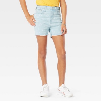 High-Waisted OG Straight Super-Short Jean Shorts -- 1.5-inch