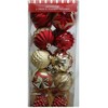 Shatter Resistant Christmas Ornaments, Red & Gold, 52-piece Set - 2 of 4