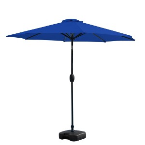WestinTrends 9 Ft Outdoor Patio Market Table Umbrella with Square Plastic Fillable Base - 1 of 4