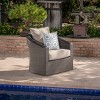 Okak 360° Swivel Patio Accent Chairs,Handwoven wicker Outdoor Club chairs with Aluminum Base&Detachable Cushions,Patio Furniture Seating,Single,Brown - 4 of 4
