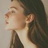Sterling Silver Leverback Earrings for Women, 14K Gold and Silver Drop Dangle Earrings Jewelry Hypoallergenic - 3 of 4