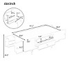 47.2" Transitional Rectangle Coffee Table with Drawers and Hidden Side Storage,Modern Living Room Center Table-Baofuwish - 4 of 4