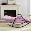 Mjkone Adjustable Widen Rocking Chair,Modern Lounge Nursery with Iron Frame - 4 of 4