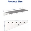 Metal Kitchen Rack , 12" x 60" Stainless Steel Wall Mount Shelf with 10 S Hooks for Hanging Pots, Pans, Cookware in Home and Restaurant - 4 of 4