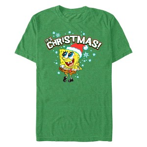 Men's SpongeBob SquarePants Christmas Sponge T-Shirt - 1 of 3