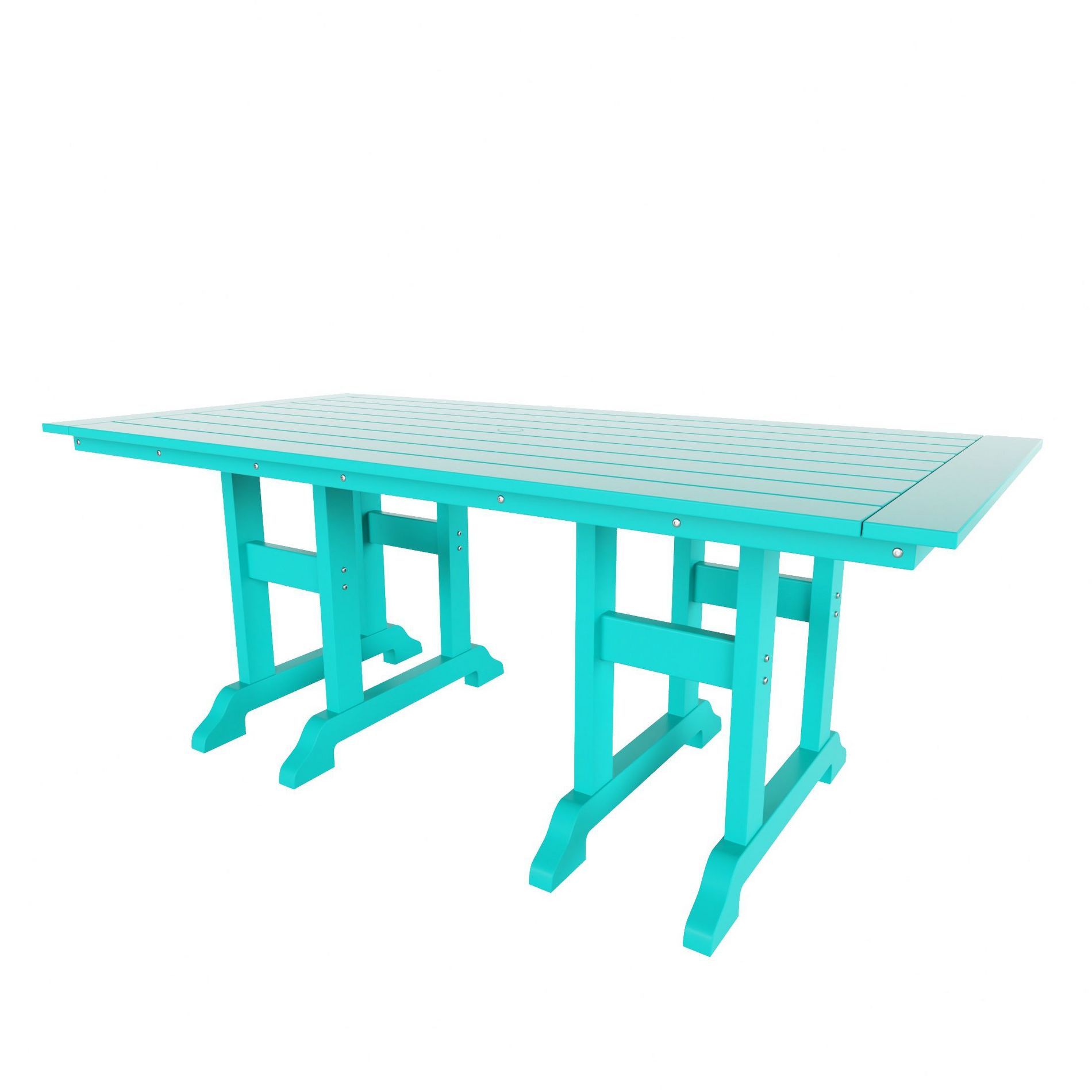 WestinTrends 71" Outdoor Patio Dining Table, Turquoise
