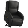 vidaXL Electric Stand up Massage Recliner Chair Black Real Leather - 3 of 4