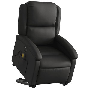 vidaXL Stand up Recliner Chair Power Lift Reclining Armchair Real Leather - 1 of 4