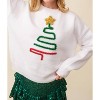 Women's Sparkle Christmas Tree Sweater - Mainstrip - 3 of 3