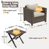 EAGLE PEAK Harbor Haven 3-Piece Patio Rattan Wicker Set Cushioned Wicker Chairs and Side Table - 3 of 4