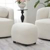 KINWELL 23" Wide Boucle Upholstered Footstool Sofa Couch Footrest - 4 of 4