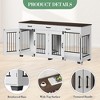 Dog Crate Furniture with Storage, Indoor Wooden Dog Kennels, with Drawers and Dividers, Double Dog Crate Furniture, Side Table Dog Crates - 3 of 4