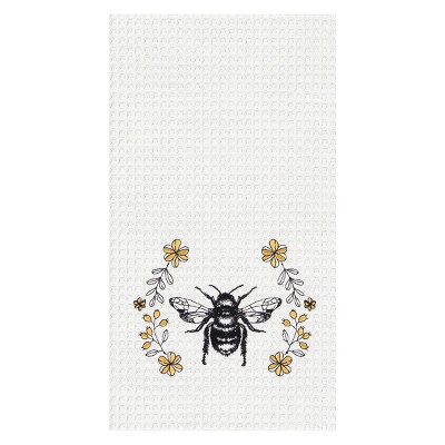 Set of 2 BEE INSPIRED Honey Bee Terry Kitchen Towels by Kay Dee Designs