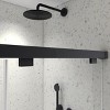 PexFix 76 in.x 54 in. Frameless Double Sliding Shower Door 8mm Tempered Glass With Adjustable Soft Closing Design for Spa Bathroom Clear Matte Black - 4 of 4