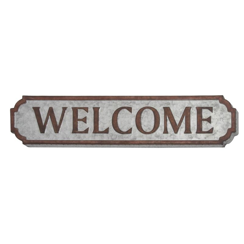 Metal Sign Welcome Wall Decor Brown - Olivia &#38; May, 5 of 7