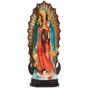 Juvale Lady of Guadalupe Figurine for Religious & Christian Decor, Resin, 12" - 1 of 4