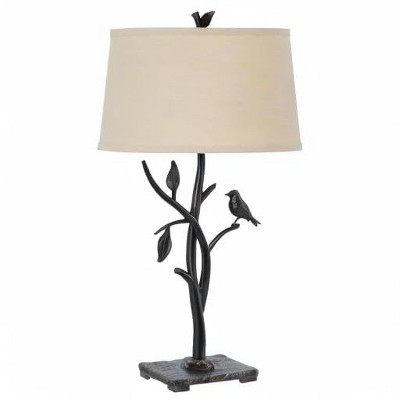 Medora Black Iron 29" Table Lamp with Bird Design