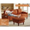 NicBex 3-Seater Linen Sofa Couch with Removable Storage Ottoman & Cup Holders,Upholstered Sleeper Sofa for Living Room,Bedroom - 2 of 4