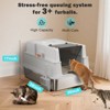 Self-Cleaning Ease Litter Box with Odor Control - Jumbo 28-Inch Covered Box, Flip-Top Lid, Low Entry for Seniors & High Walls to Reduce Scatter - 4 of 4