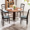 Tangkula Modern Dining Chairs Set of 4 w/ Rubber Wood Frame Hollowed Backrest for Kitchen - 4 of 4