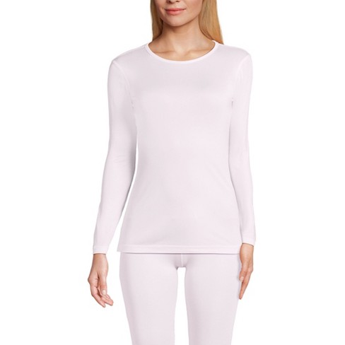 Lands' End Women's Silk Interlock Long Sleeve Crewneck Long Underwear Top - image 1 of 3