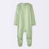 Baby 2pk Cozy Wide Ribbed Mushrooms Sleep N' Play - Cloud Island™ Green - 2 of 4