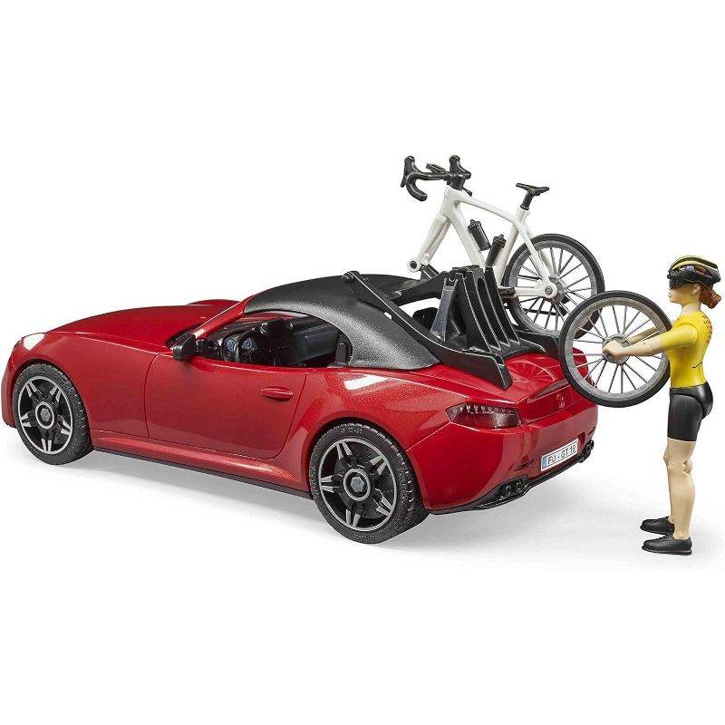 Bruder Roadster with Road Bike and Figure, 4 of 6