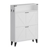 Freestanding Shoe Cabinet, 2 Flip Drawers Shoe Rack with Adjustable Shelf & Metal Legs - 3 of 4