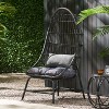 VYNXARIA Elegant Basket-Shaped Patio Chair - Cozy Retreat for Modern Spaces,Gray - 3 of 4