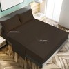 PiccoCasa 110gsm Polyester Microfiber 1 Flat Sheet 1 Fitted Sheet and 2 Pillowcases Bed Sheet Set 4 Pcs - 3 of 4