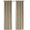 MAYEERTY Curtain Panel Beige Velvet Room Darking for Living Room Bedroom Modern 54"x95" 2pcs - 4 of 4