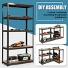 Tangkula 1/2/3/4PCS 72" Metal 5-Tier Garage Storage Rack Shelf Adjustable Freestanding Black - 4 of 4