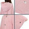 PAVILIA Fluffy Angel Wrap Hooded Blanket for Women Adult, Wearable Cozy Wrap Throw Faux Shearling Shawl Cape - 3 of 4