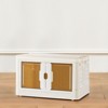 SEVOBAL Utility Storage Drawers 1 Piece Plastic Foldable Bins with Doors Wheels, Portable and Lockable Boxes for Living Room, Beige, 19.8"*11.8"*11.8" - 2 of 4