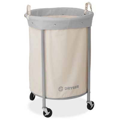 Dryser Round Commercial Heavy-duty Rolling Laundry Hamper, Steel Frame ...