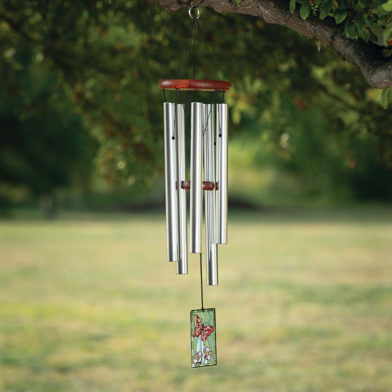 Woodstock Windchimes Décor Chime Butterfly, Wind Chimes For Outside, Wind Chimes For Garden, Patio, and Outdoor Décor, 26"L, 2 of 8
