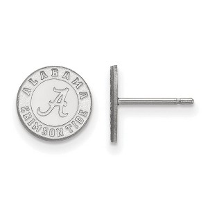 Black Bow Jewelry 14k White Gold Alabama Crimson Tide NCAA Post Earrings - 1 of 3