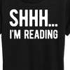 Women's - Instant Message - Shhh I'm Reading Short Sleeve Graphic T-Shirt - 2 of 4