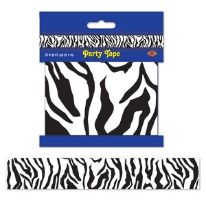Beistle Zebra Print Party Tape, 3" x 20', (5/Pkg) Multicolored - 1 of 1