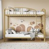 Metal Bunk Bed Twin Over Twin, Heavy Duty Bunkbeds Frame with Arched Guardrail and Safety Ladder, Sturdy Steel Bed, No Box Spring Needed - 2 of 4
